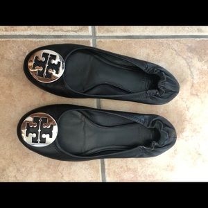 Tory Burch Black Flats